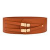 Ceinture large double boucle, taille haute, modèle Thea