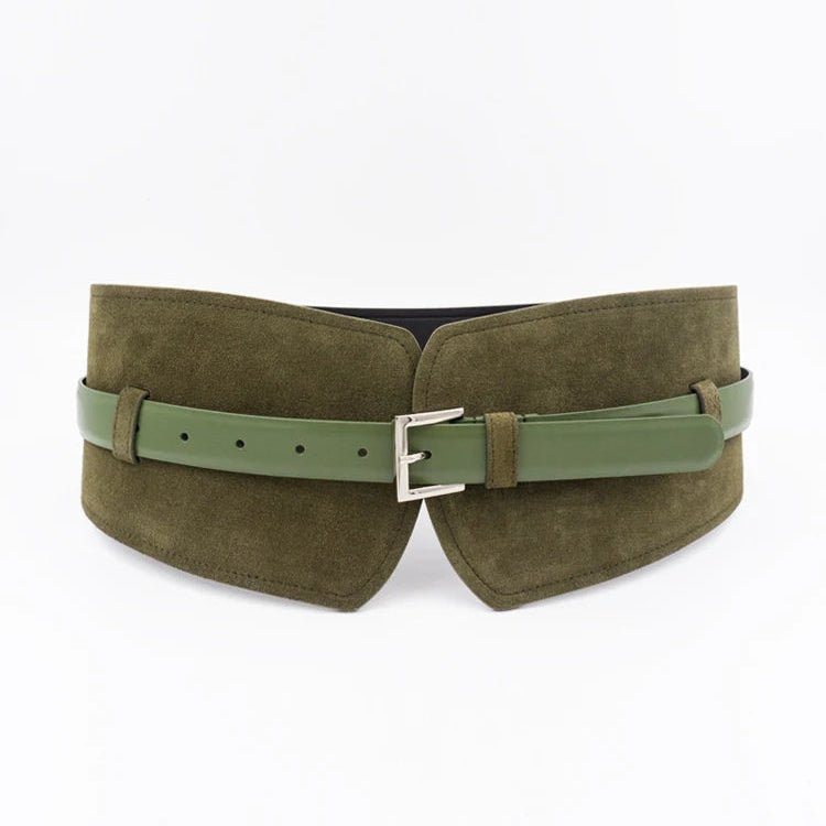 Ceinture large femme effet suédine structurée - La Boutique de la Ceinture