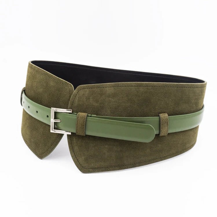 Ceinture large femme effet suédine structurée - La Boutique de la Ceinture