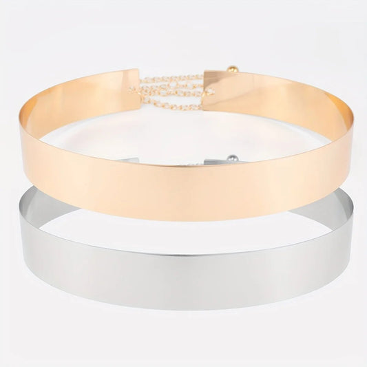 Ceinture Métallique Femme Dorée Élégance Couture, modèle Cléo - La Boutique de la Ceinture