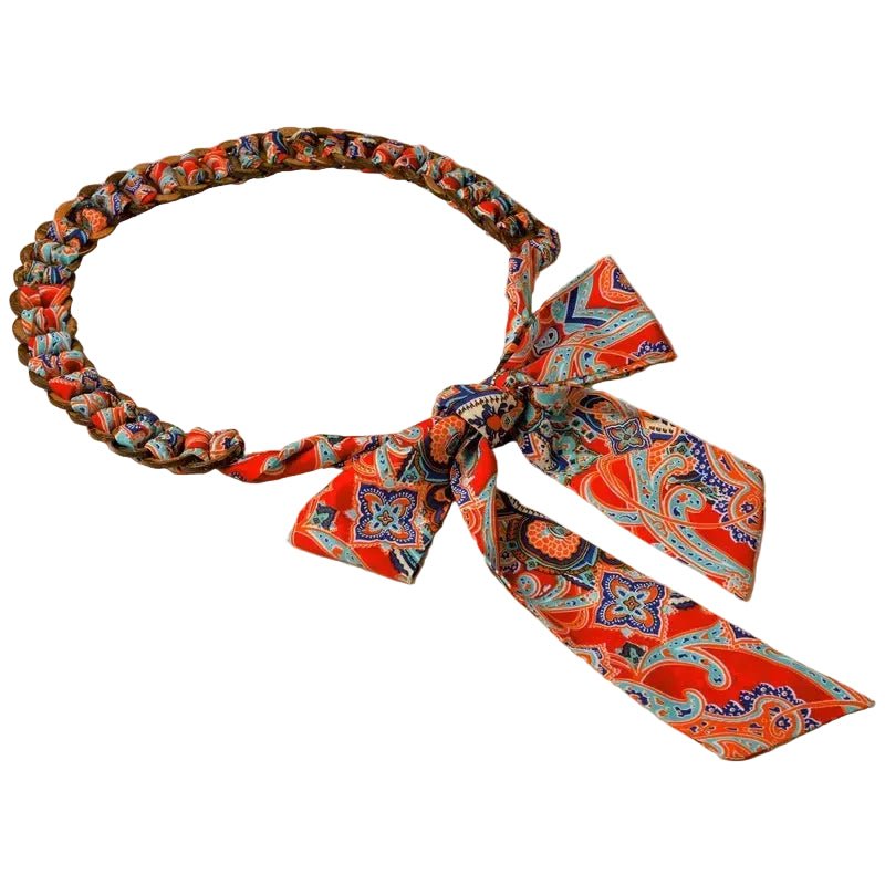 Ceinture tressée femme avec foulard noué - La Boutique de la Ceinture