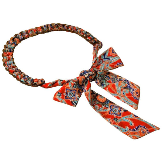 Ceinture tressée femme avec foulard noué - La Boutique de la Ceinture