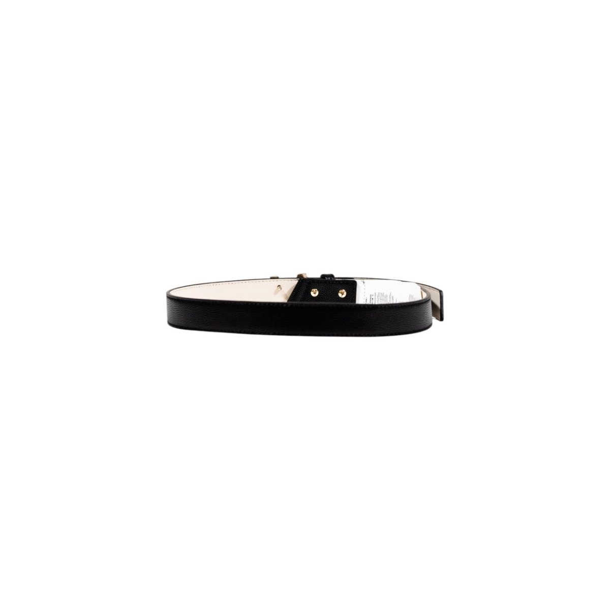 Ceinture Valentino Femme Noire à Boucle V Dorée - La Boutique de la Ceinture