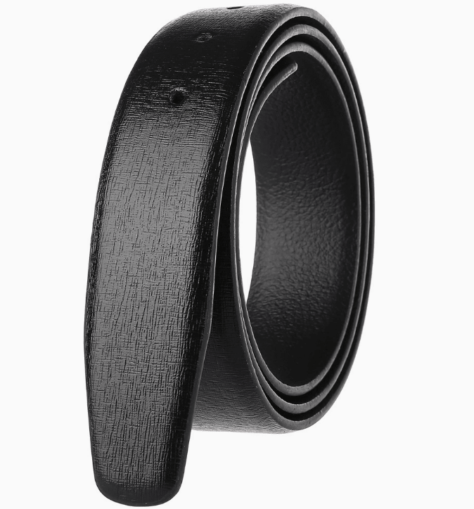Lanière de ceinture 3.4 cm, en cuir, pour boucles ardillons, aspect serpent, modèle Boldo - La Boutique de la Ceinture
