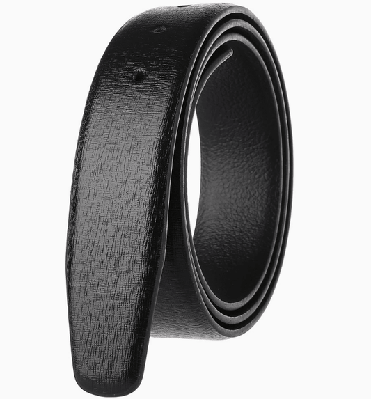 Lanière de ceinture 3.4 cm, en cuir, pour boucles ardillons, aspect serpent, modèle Boldo - La Boutique de la Ceinture