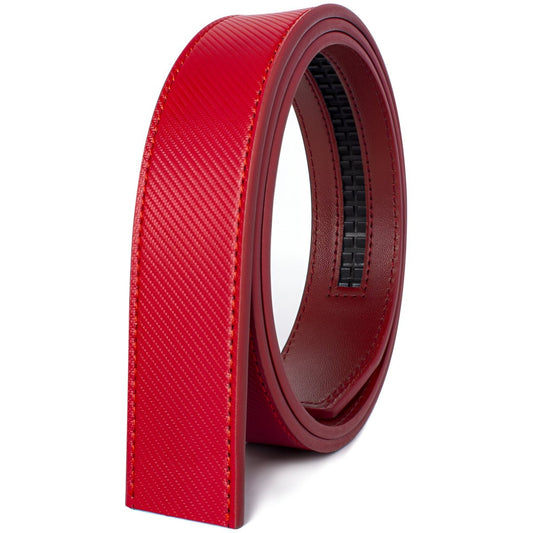 Lanière de ceinture 3.5 cm, en cuir, aspect rayée, pour boucles automatiques, modèle Sébastien - La Boutique de la Ceinture