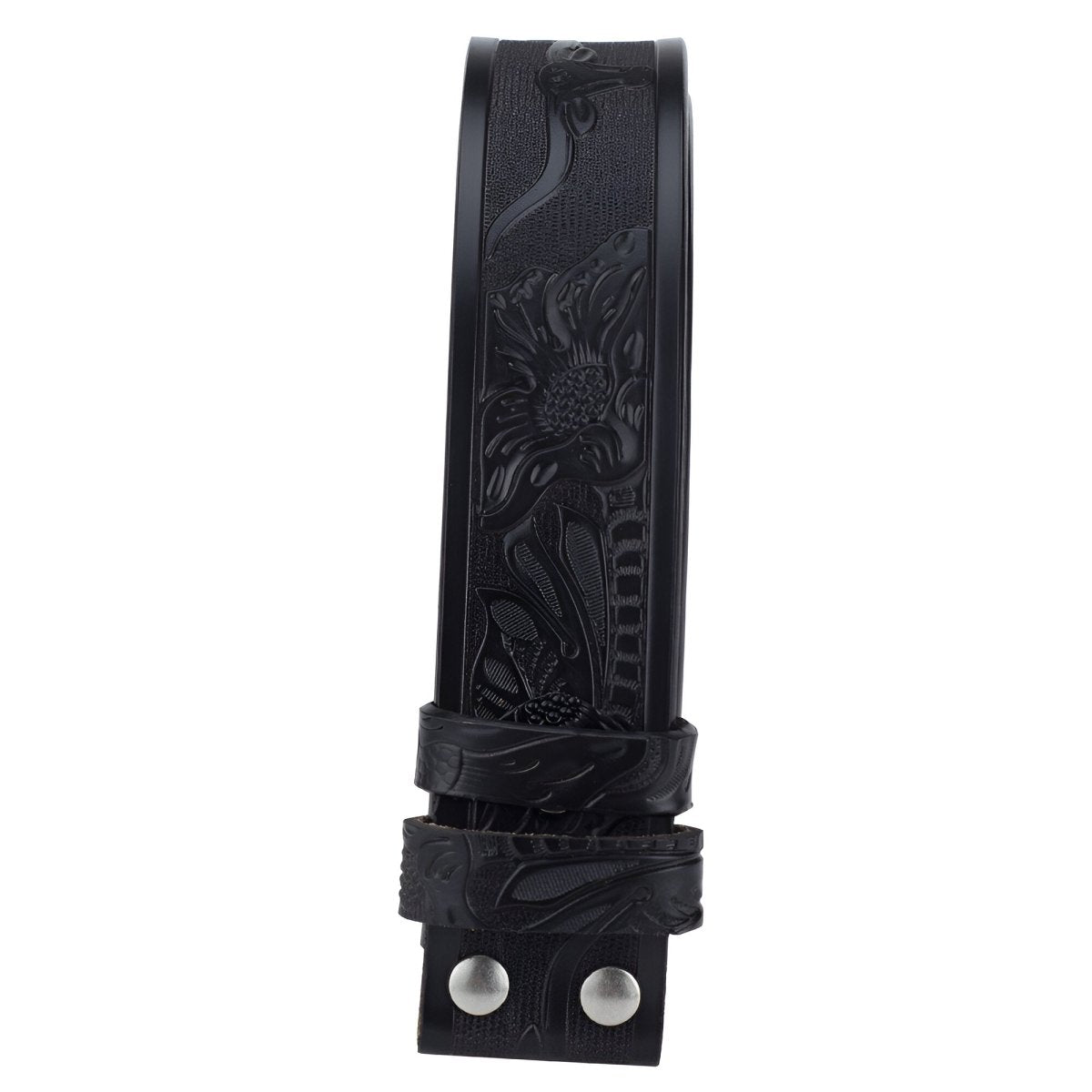 Lanière de ceinture 3.8 cm, en cuir, pour boucles interchangeables, style western, modèle Yakima - La Boutique de la Ceinture