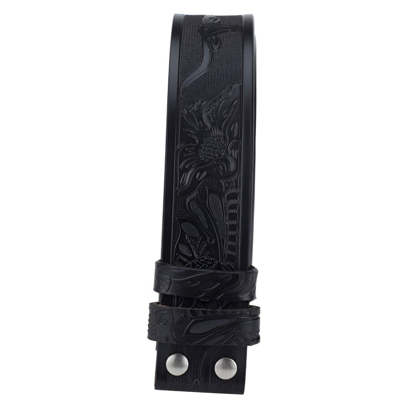 Lanière de ceinture 3.8 cm, en cuir, pour boucles interchangeables, style western, modèle Yakima