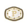 Boucle de ceinture Alphabet, P, modèle Perry - La Boutique de la Ceinture