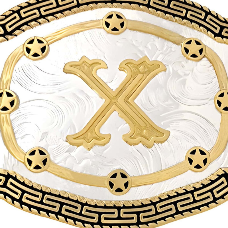 Boucle de ceinture Alphabet, X, modèle Xan