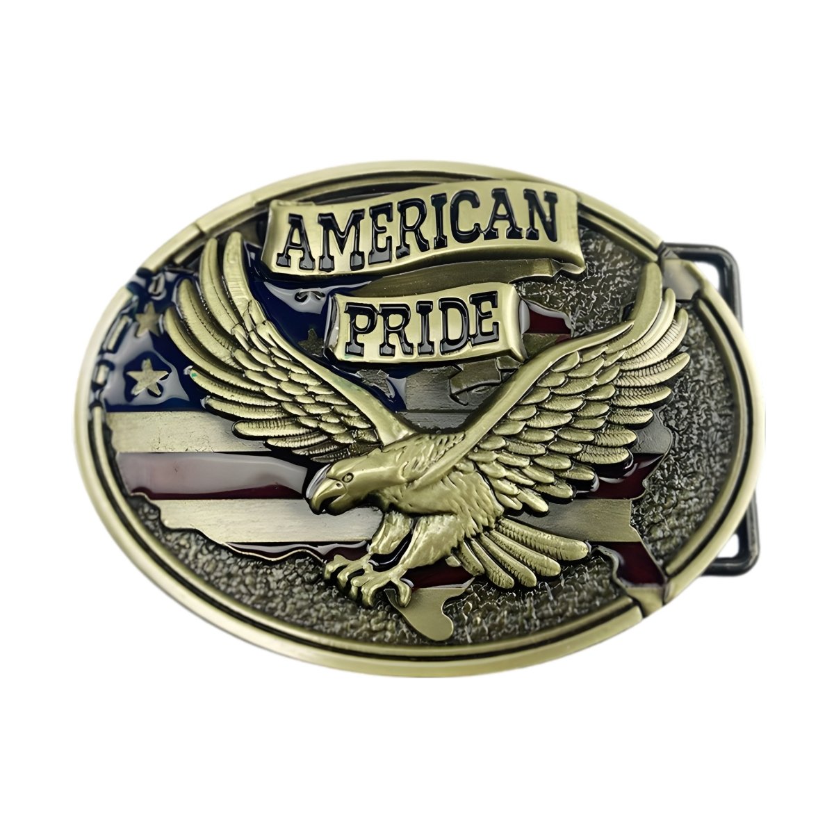 Boucle de ceinture Américaine, "American Pride", modèle Houston - La Boutique de la Ceinture