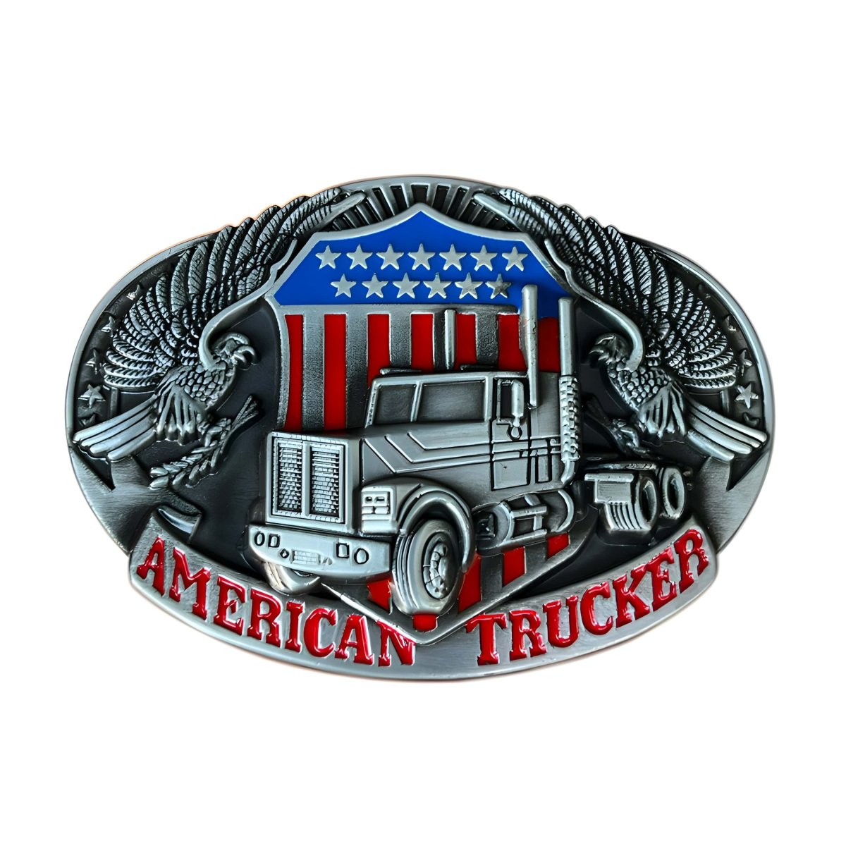 Boucle de ceinture Américaine, "American Trucker", modèle Uriah - La Boutique de la Ceinture