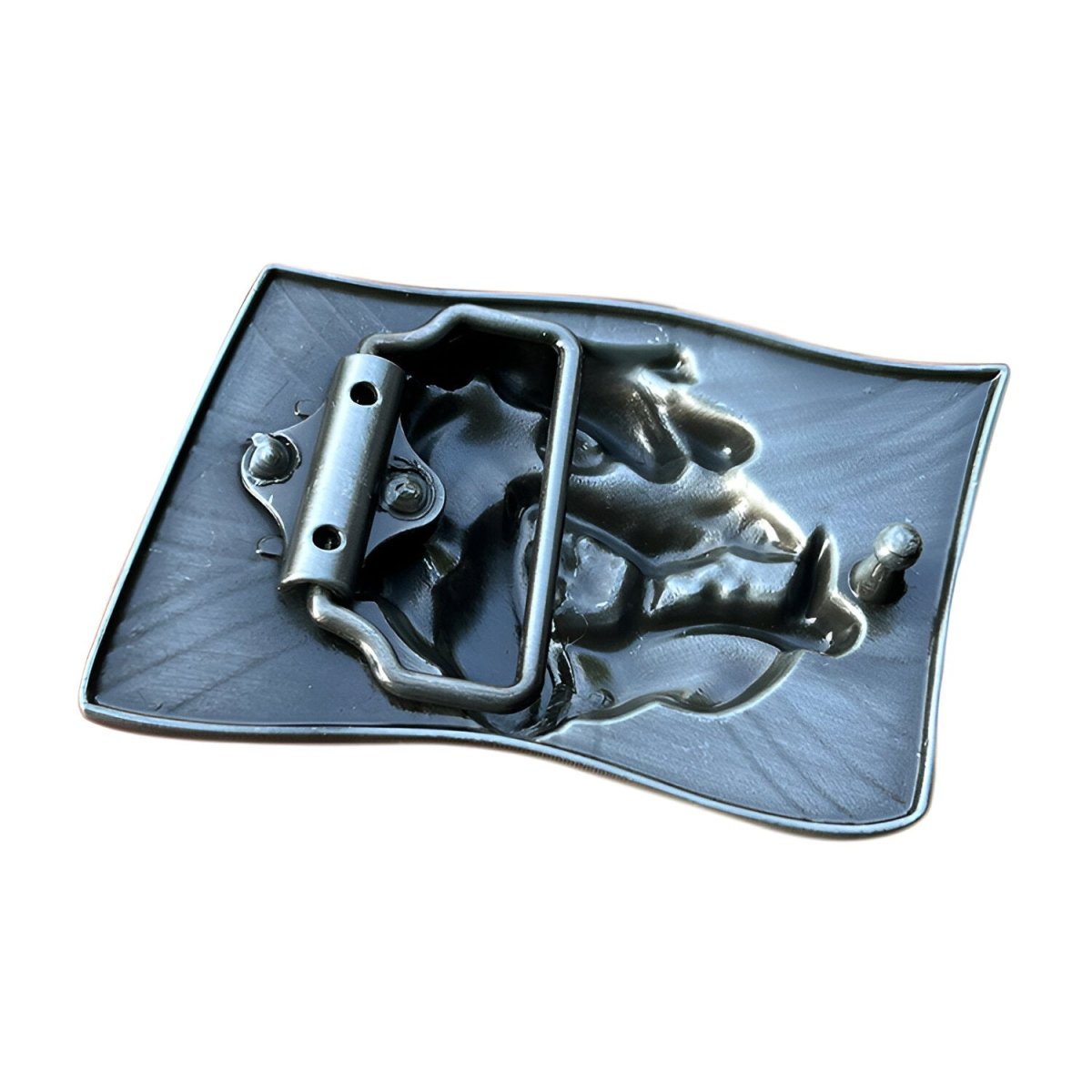 Boucle de ceinture Animal, bulldog sur drapeau anglais, modèle Frank - La Boutique de la Ceinture