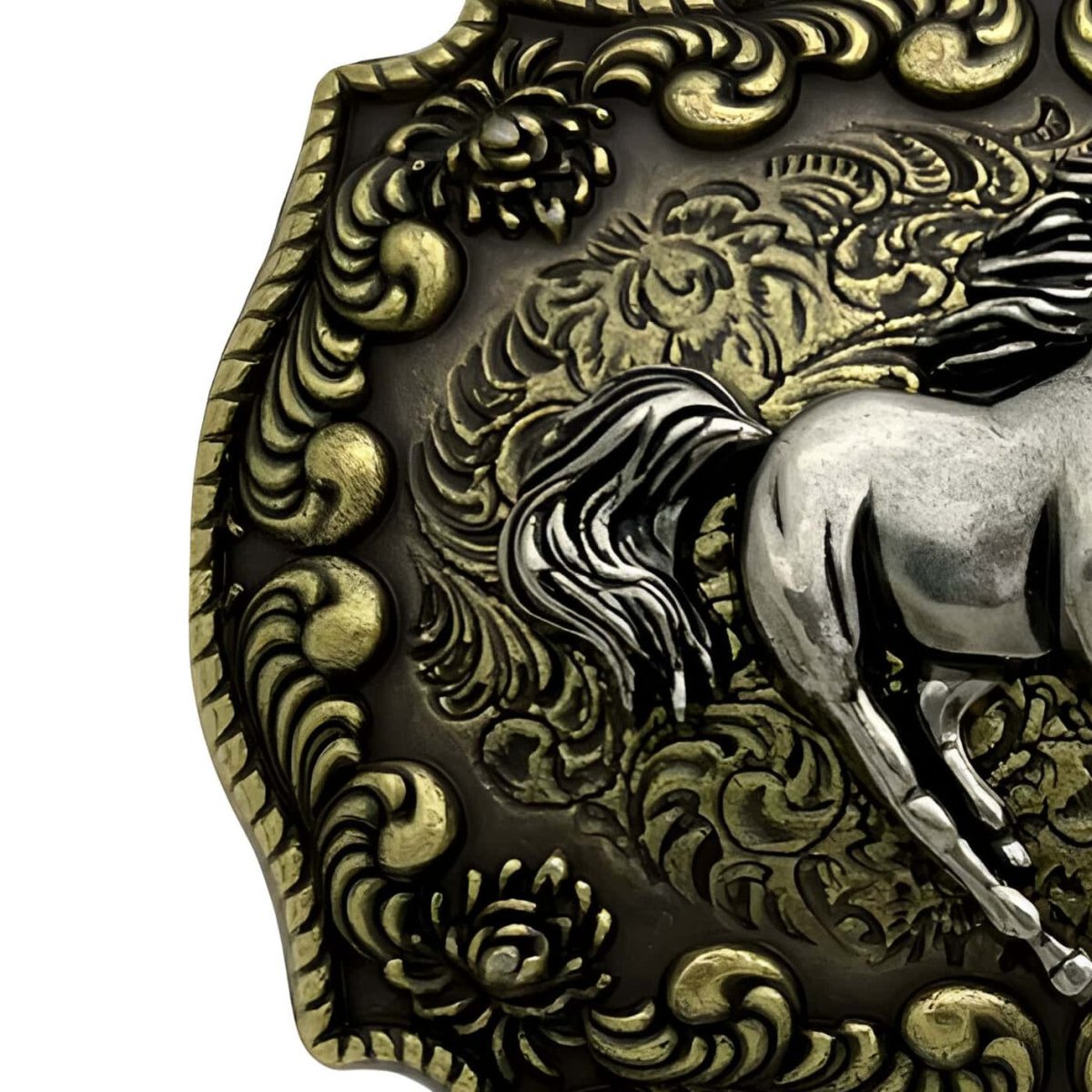 Boucle de ceinture Animal, cheval au galop, modèle Landon - La Boutique de la Ceinture