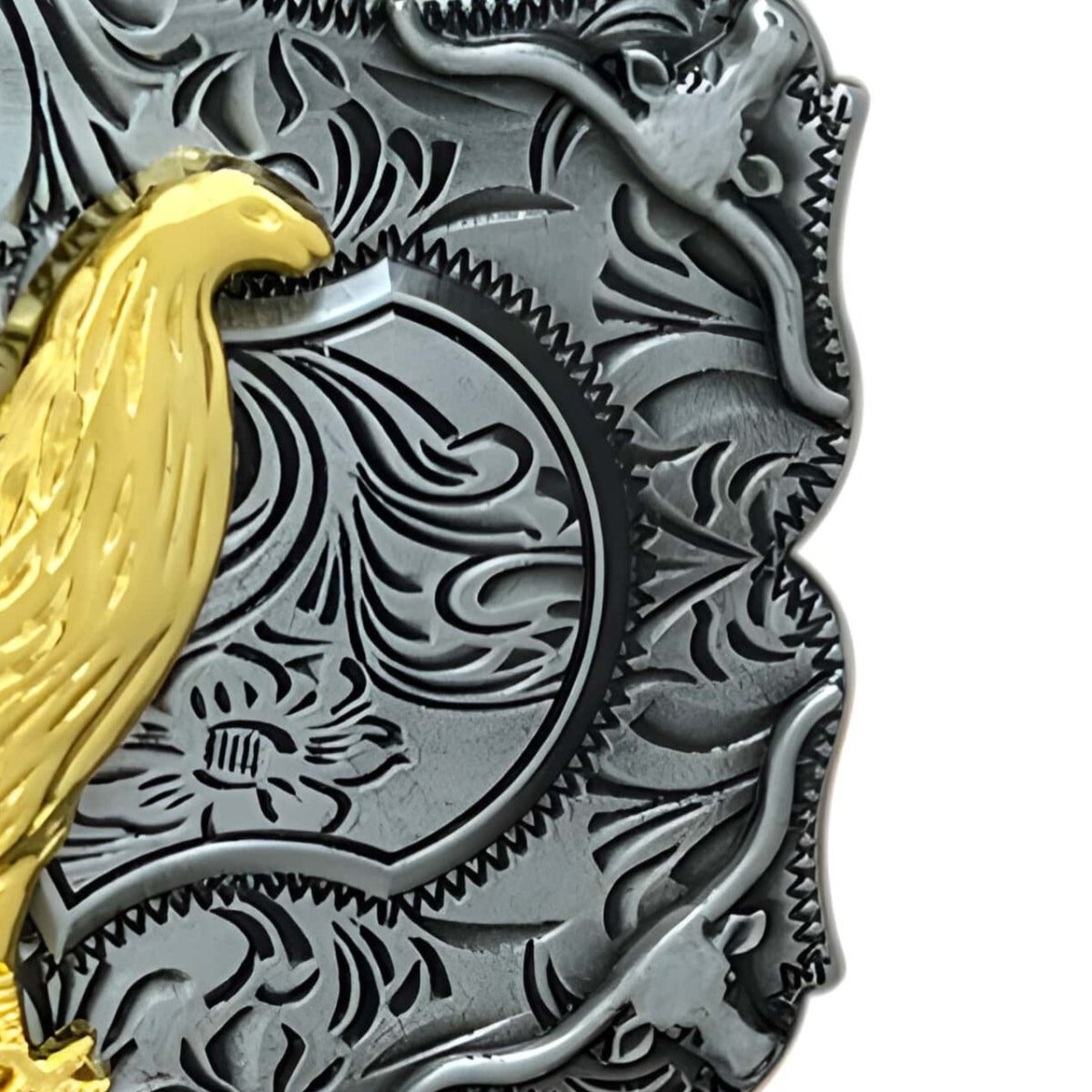 Boucle de ceinture Animal, coq doré, modèle Jim - La Boutique de la Ceinture