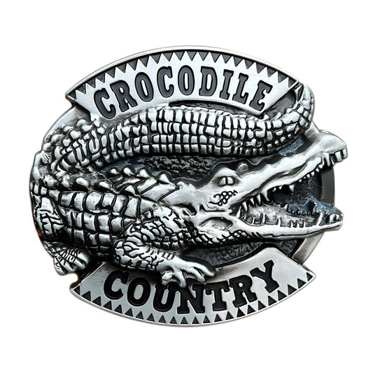 Boucle de ceinture Animal, crocodile country, modèle James - La Boutique de la Ceinture