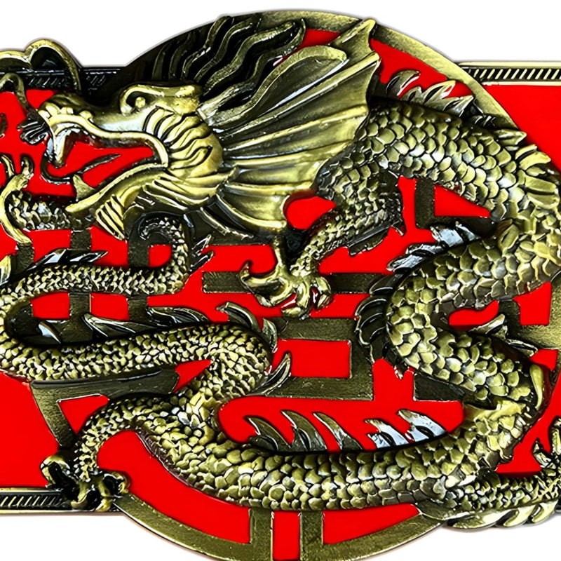 Boucle de ceinture Animal, dragon asiatique, modèle Bruce