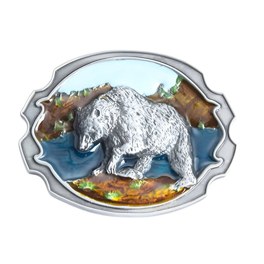 Boucle de ceinture Animal, ours marchant, modèle Alvin - La Boutique de la Ceinture