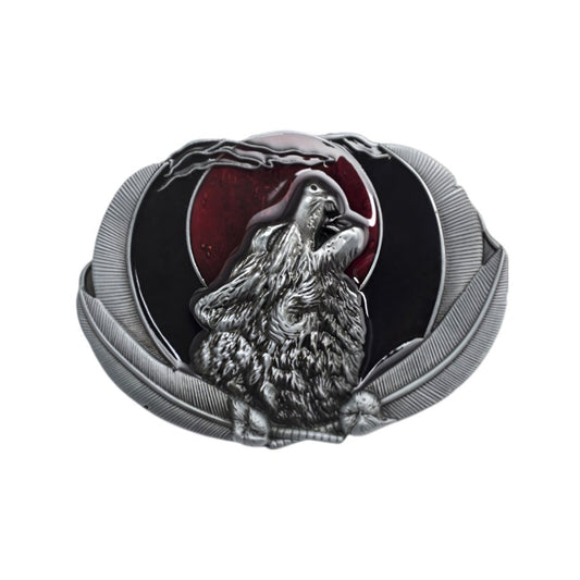 Boucle de ceinture Animal, tête de loup hurlant, modèle Lloyed - La Boutique de la Ceinture