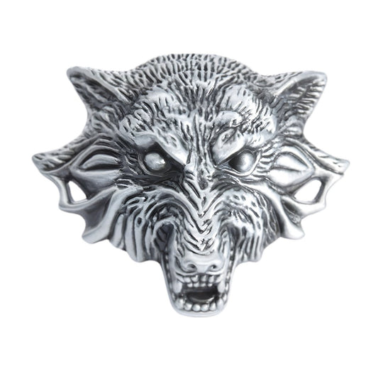 Boucle de ceinture Animal, tête de loup, modèle Terrence - La Boutique de la Ceinture