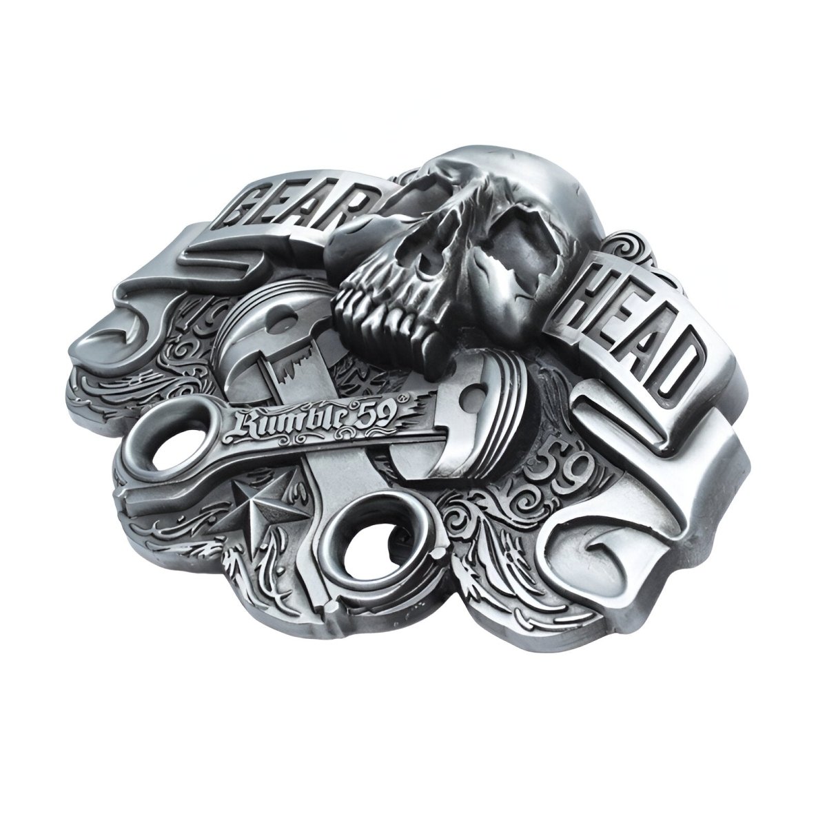 Boucle de ceinture Moto, "Gear Head" mécanique, modèle Jeffrey - La Boutique de la Ceinture