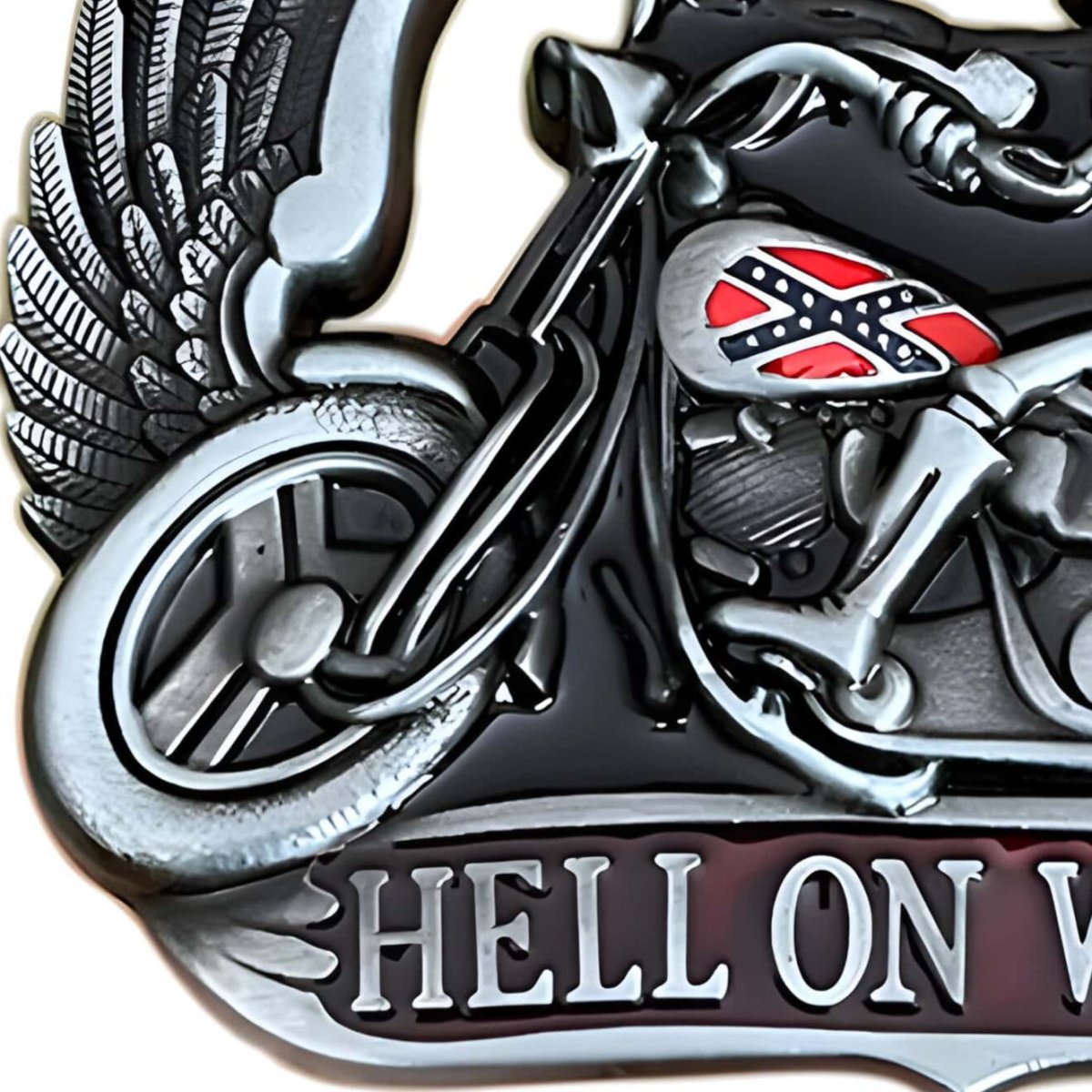 Boucle de ceinture Moto, "Hell on the weels", modèle Bowen - La Boutique de la Ceinture