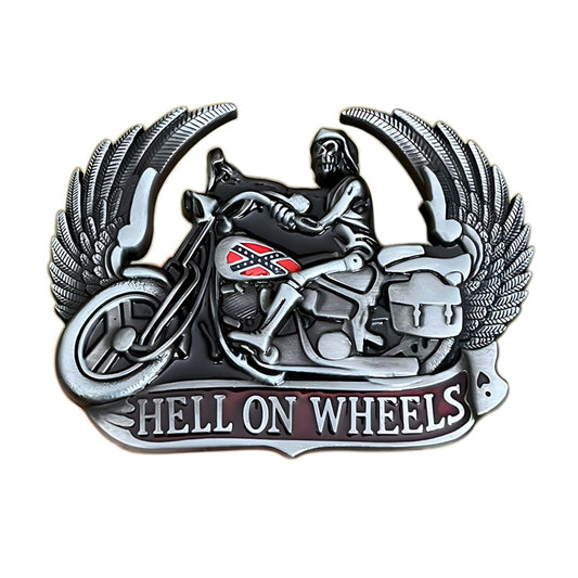 Boucle de ceinture Moto, "Hell on the weels", modèle Bowen - La Boutique de la Ceinture