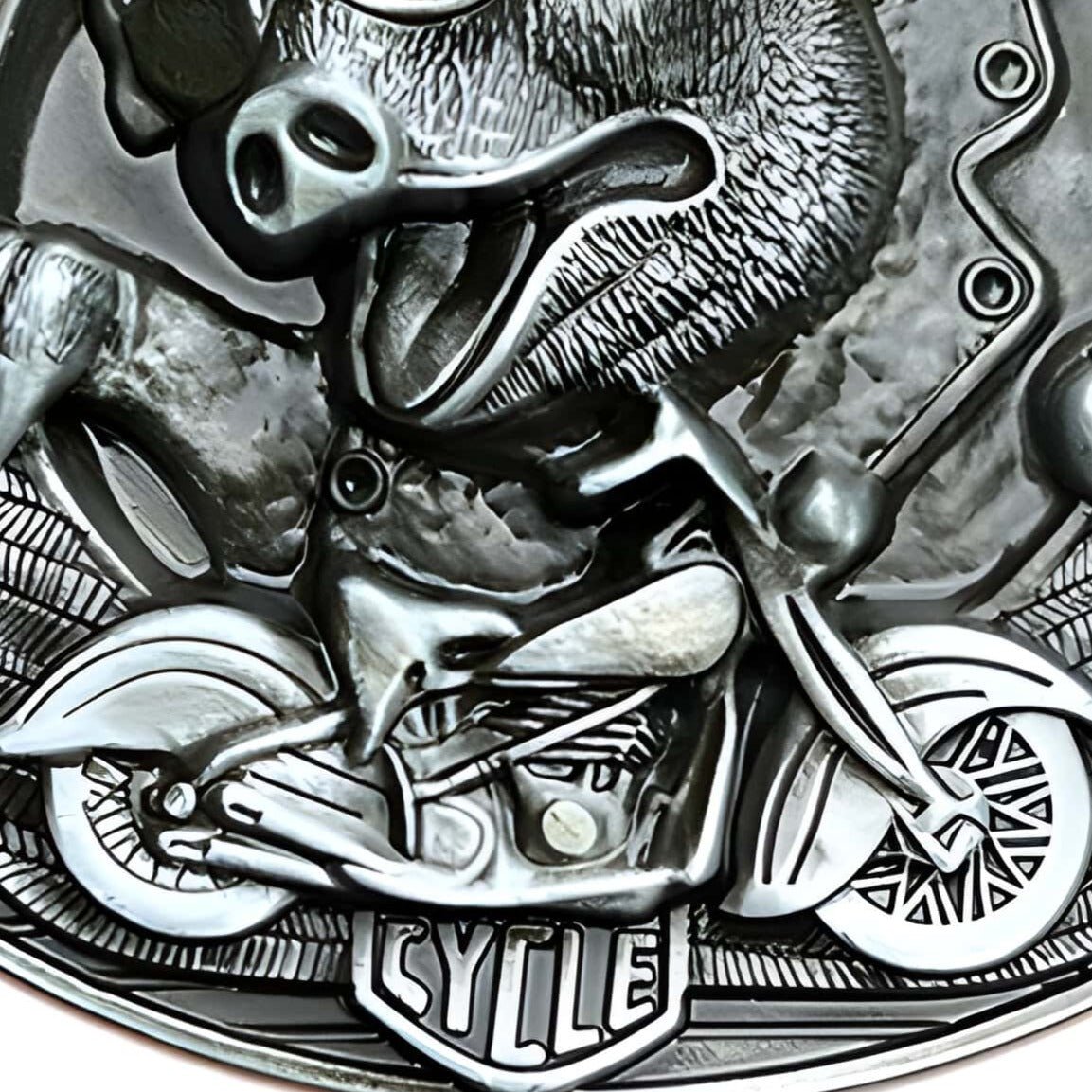Boucle de ceinture Moto, Hog Wild, modèle Otto - La Boutique de la Ceinture