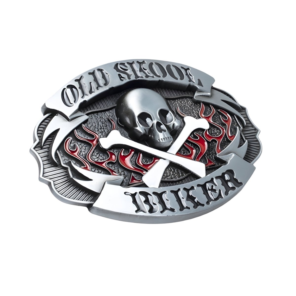 Boucle de ceinture Moto, "Old Skool Biker" modèle Carter - La Boutique de la Ceinture