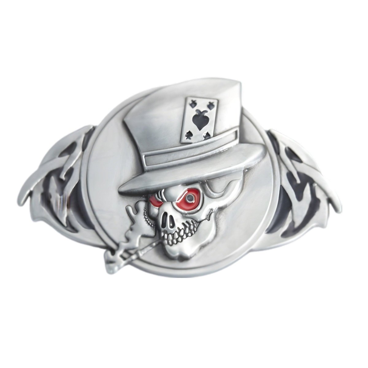Boucle de ceinture Tête de Mort à chapeau, modèle Nelson - La Boutique de la Ceinture