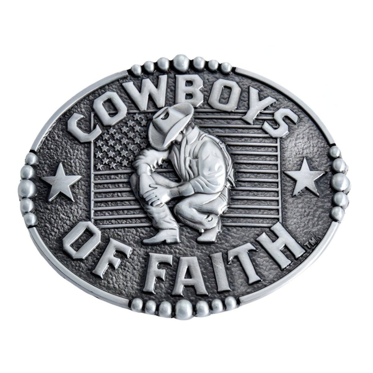 Boucle de ceinture Western, "Cowboys of faith", modèle Travis - La Boutique de la Ceinture