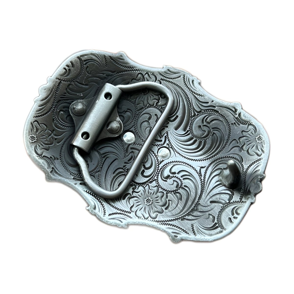 Boucle de Ceinture Ranger Navajo Multicolore en Argent Boucle de Ceinture Ranger Navajo Multicolore en Argent