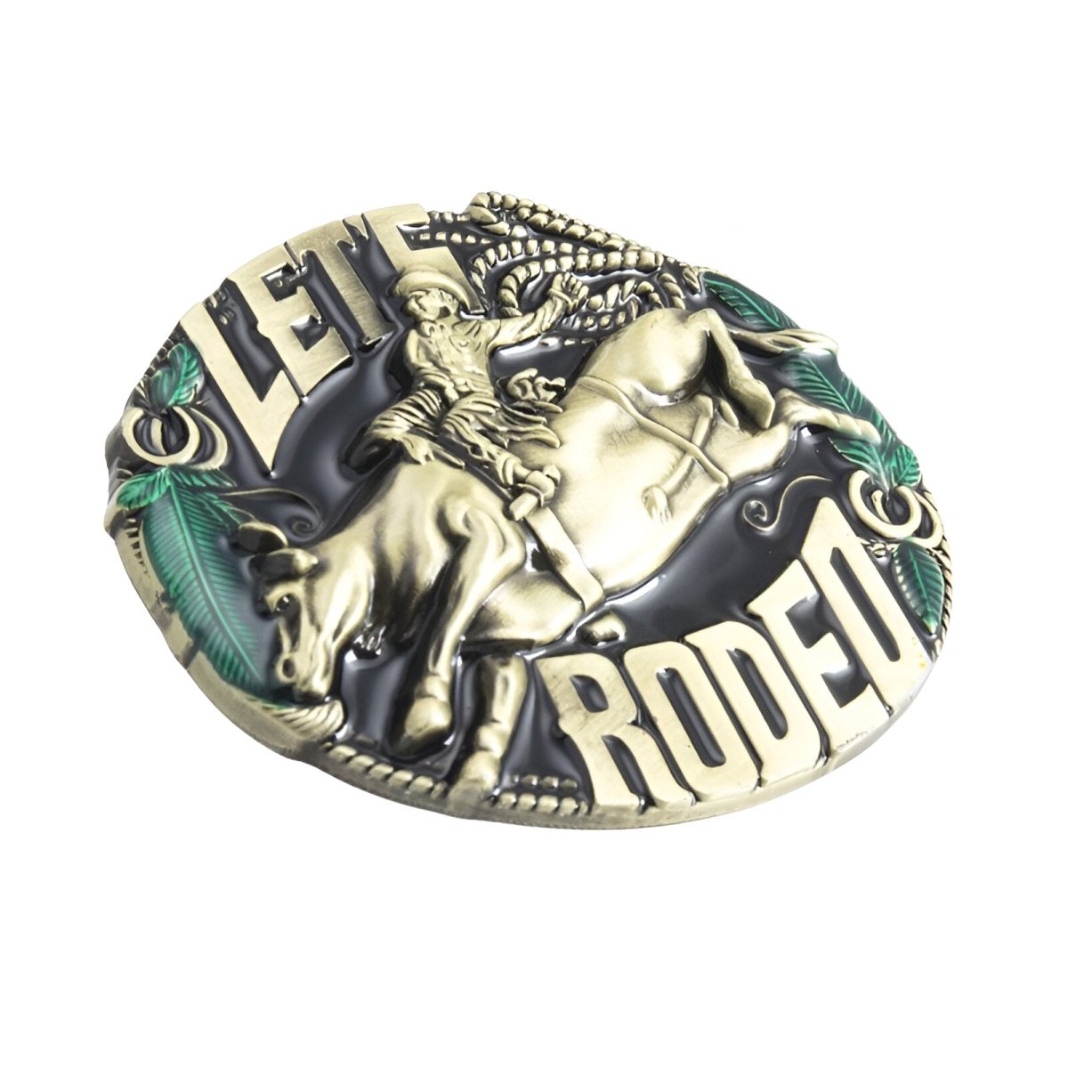Boucle de ceinture Western, "LET'S RODEO", modèle Troy - La Boutique de la Ceinture
