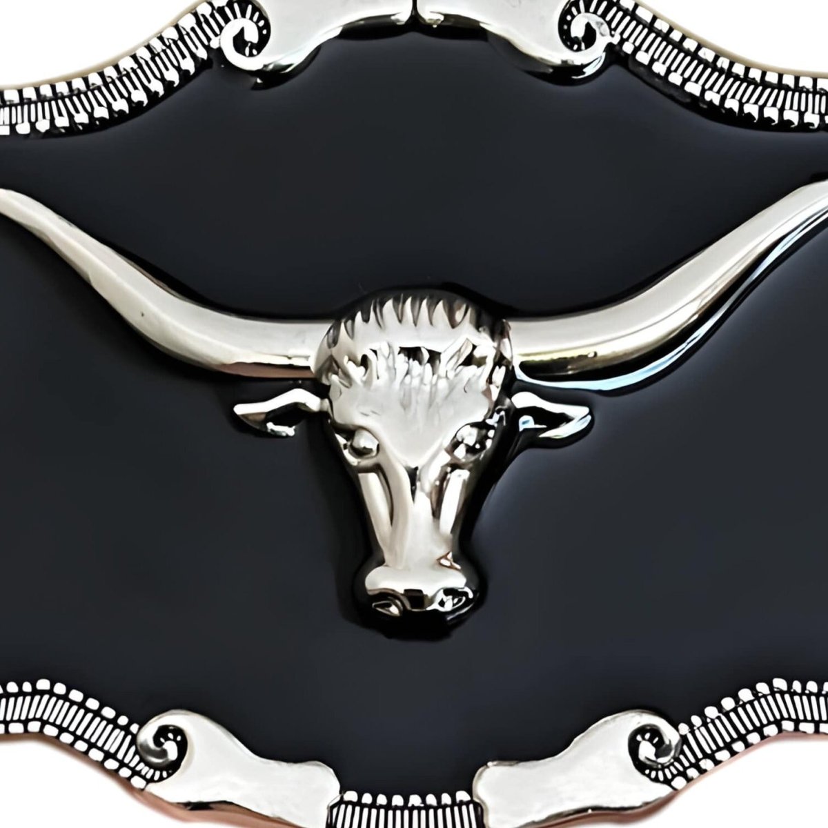 Boucle de ceinture Western, tête de taureau, modèle Douglas - La Boutique de la Ceinture