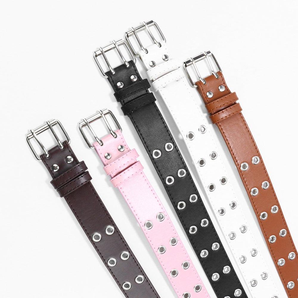 Ceinture ajustable double ardillon pour fille ou garçon, modèle Lucky - La Boutique de la Ceinture