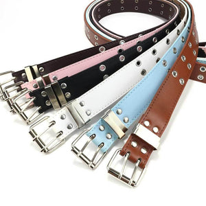 Ceinture En Toile à Double Anneau D - Ajustable | Pour Ado Garçon/Fille | Look Décontracté Ou Habillé
