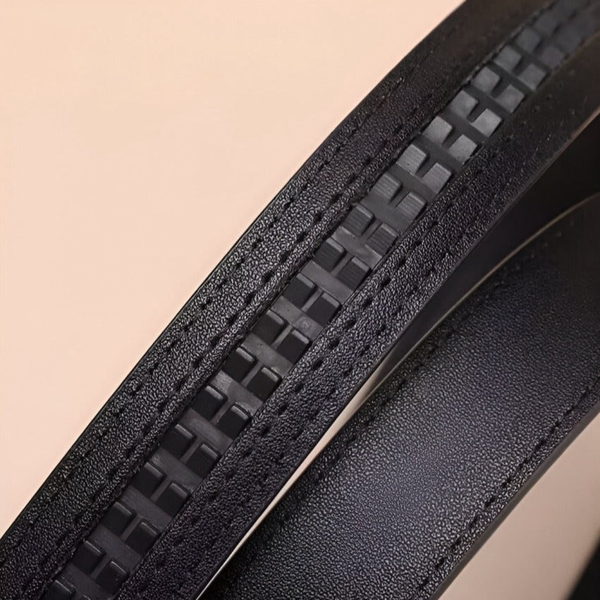 Ceinture automatique en cuir à boucle double coeur pour femme, modèle Kiara - La Boutique de la Ceinture