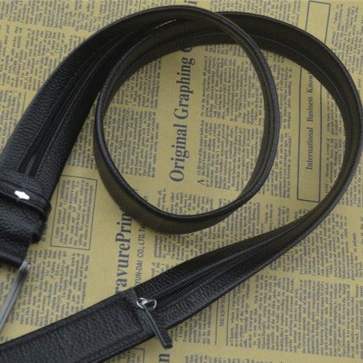 Ceinture Porte-Billets Cuir Voyage - Poche Secrète Anti-Vol Zippée, Stockage Dissimulé Argent Et Valeurs