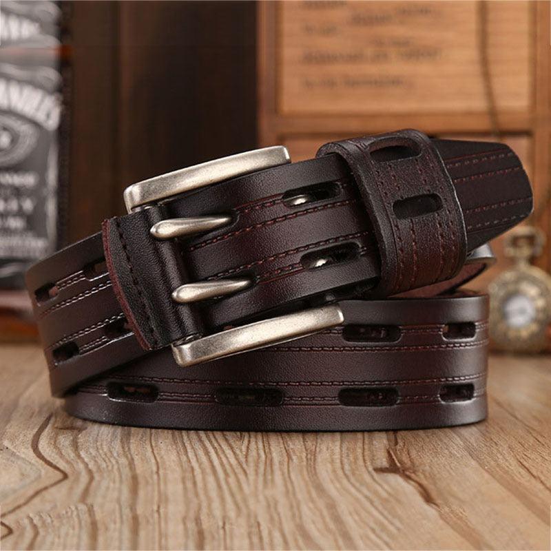 Ceinture Casual en cuir pour homme, modèle Thresu - La Boutique de la Ceinture