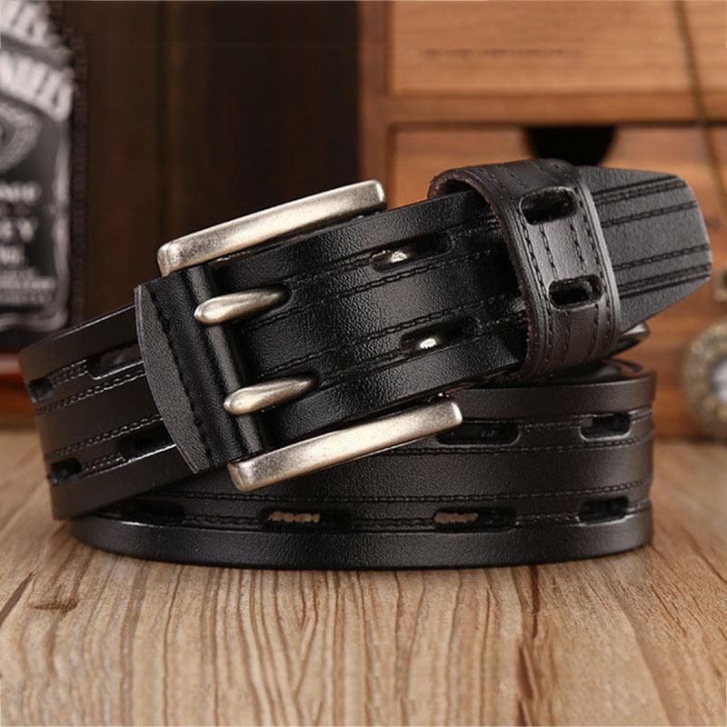 Ceinture Casual en cuir pour homme, modèle Thresu - La Boutique de la Ceinture