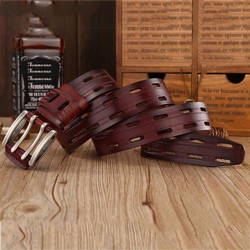 Ceinture Casual en cuir pour homme, modèle Thresu - La Boutique de la Ceinture