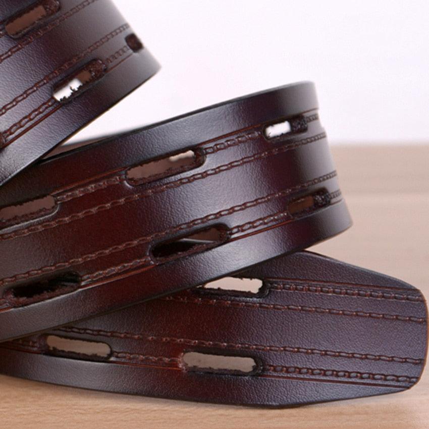 Ceinture Casual en cuir pour homme, modèle Thresu - La Boutique de la Ceinture