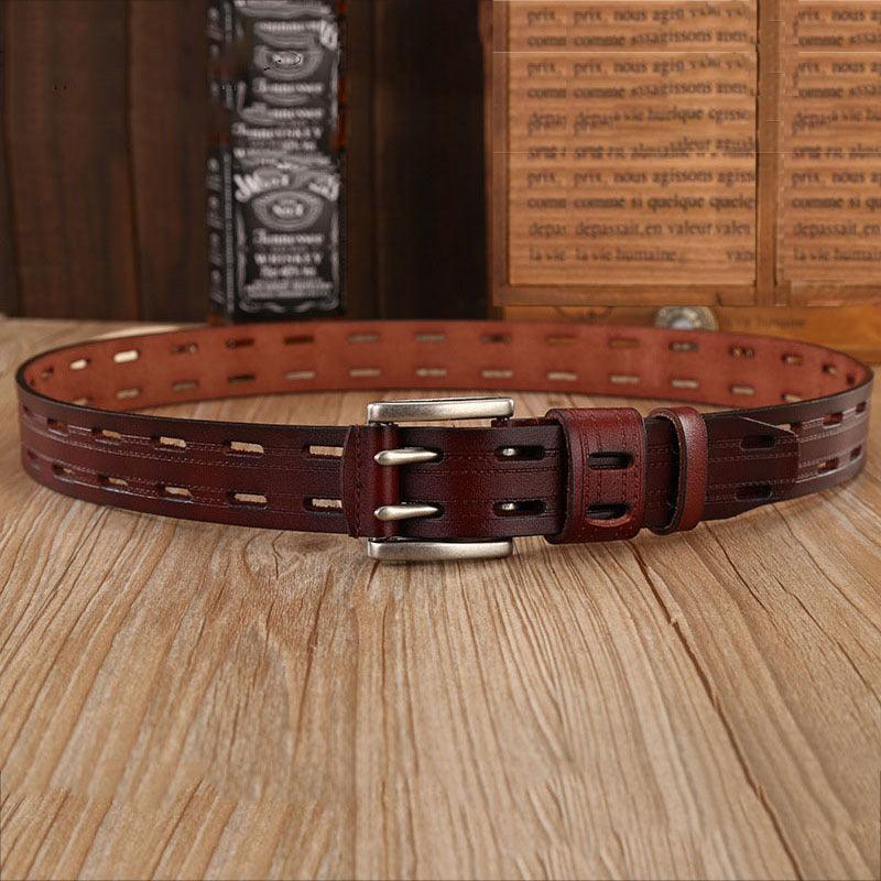 Ceinture Casual en cuir pour homme, modèle Thresu - La Boutique de la Ceinture