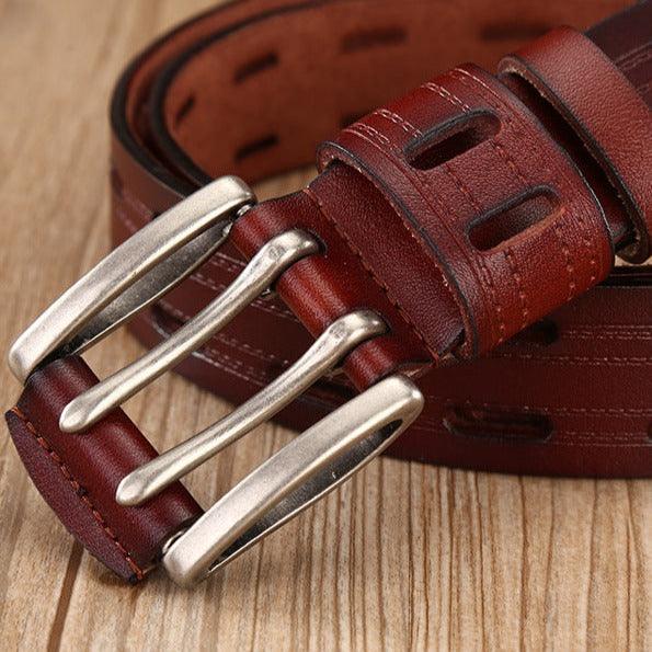 Ceinture Casual en cuir pour homme, modèle Thresu - La Boutique de la Ceinture