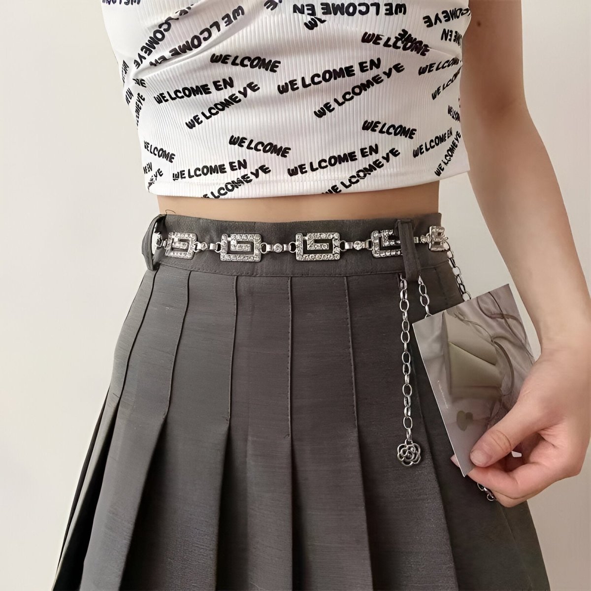 Ceinture Chaîne Élégante Pour Femmes - Chaîne De Taille Anneau Métal Dorée Ou Argentée Réglable - Accessoire Robe Et Jeans