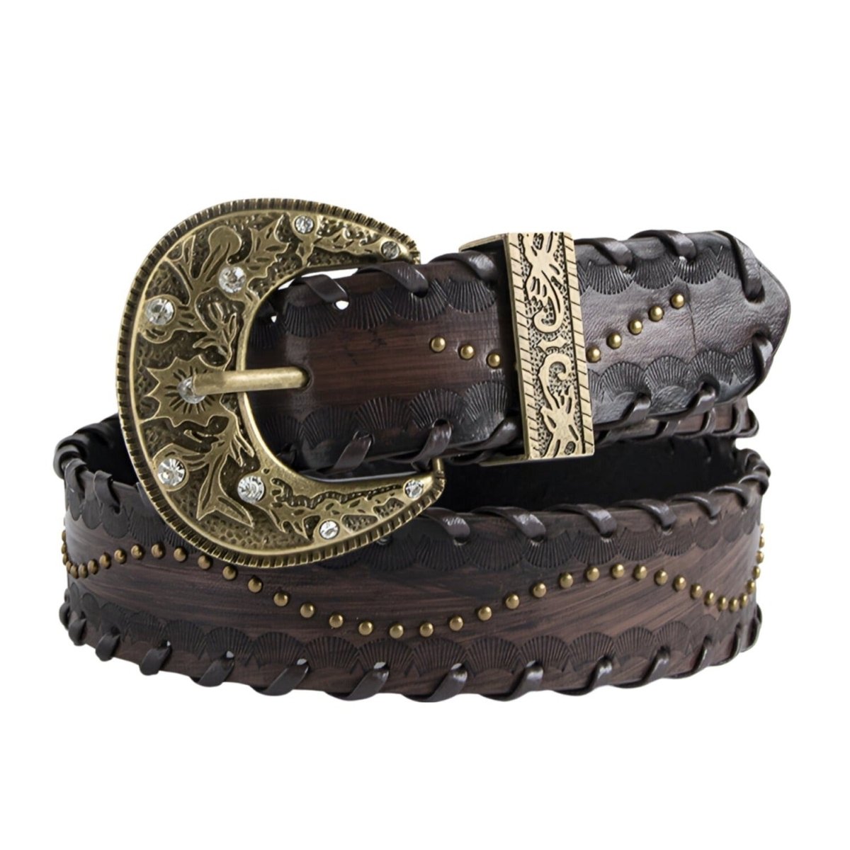 Boucle de ceinture Western avec motif floral 40 mm, différentes couleurs - Taille unique, Laiton vieilli, taille unique Boucle de ceinture Western avec motif floral 40 mm, différentes couleurs - Taille unique, Laiton vieilli, taille unique