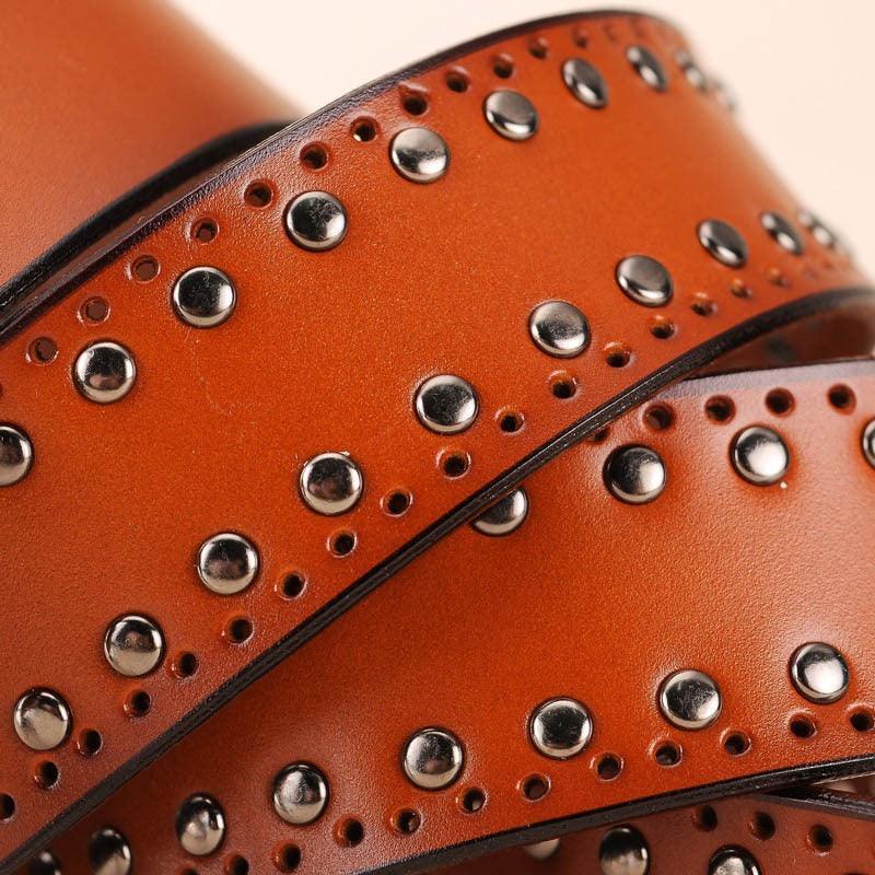 Ceinture cloutée marron - France Ceinture cloutée marron - France
