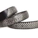 Ceinture Cloutée Punk Pour Homme/femme - Longueurs 110 Cm Et 120 Cm - Cuir Synthétique, Boucle Métal - Style Gothique, Rock - Pour Jeans, Pantalons - 2