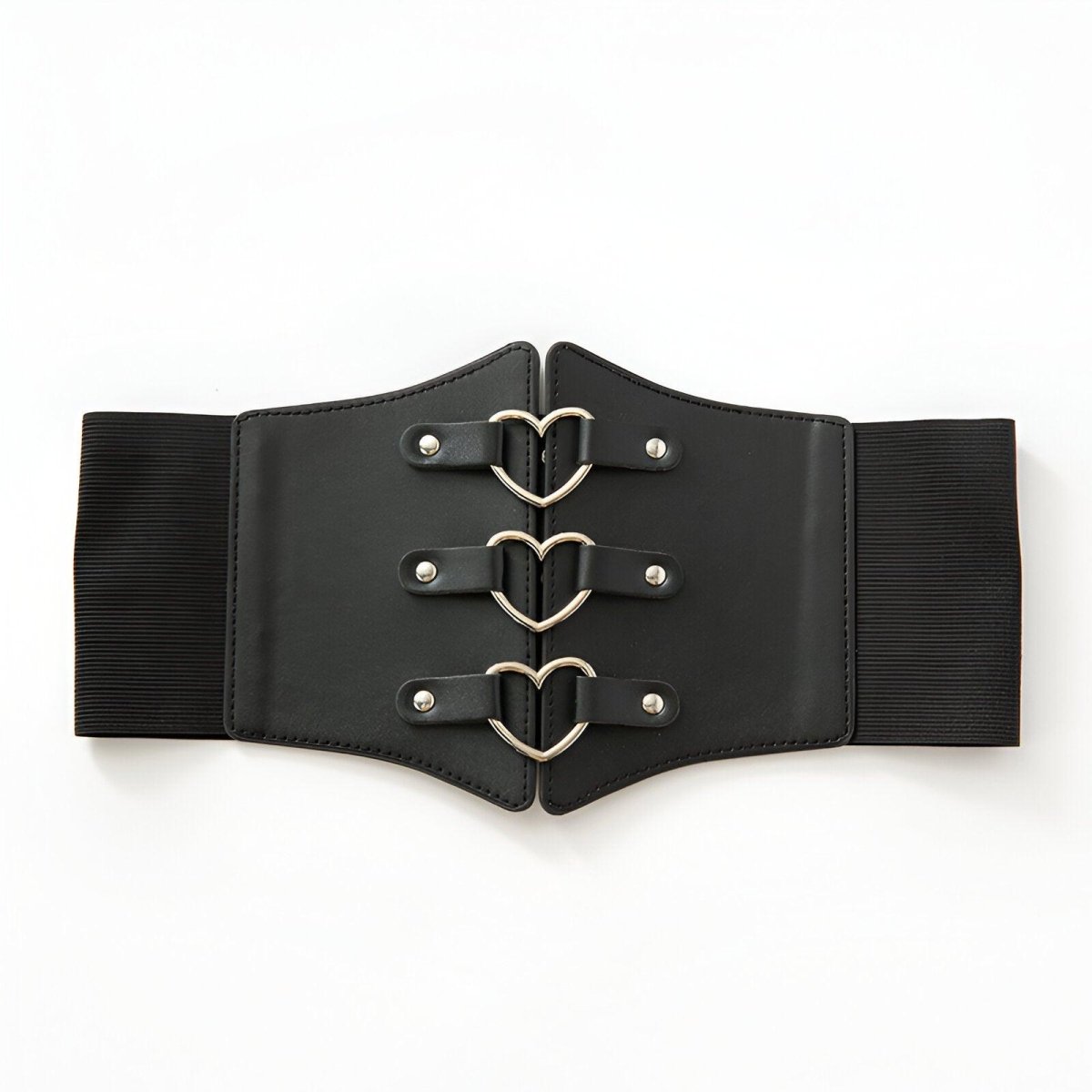 Yisily Ceinture en forme de cœur en argent avec boucle en métal et Yisily Ceinture en forme de cœur en argent avec boucle en métal et