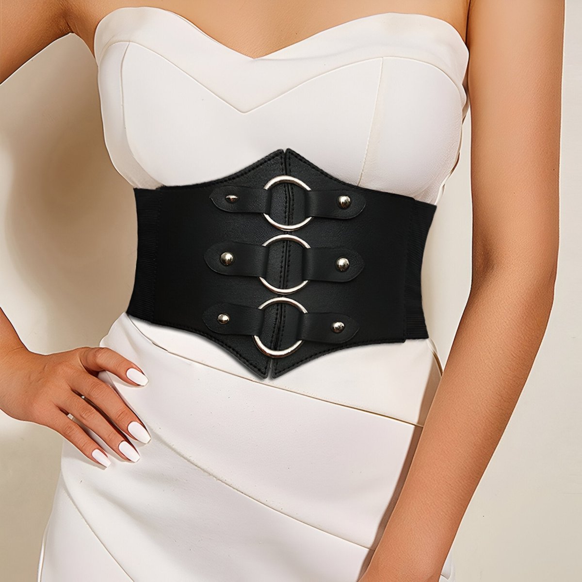 Ceinture corset à boucles rondes, modèle Gibson – La